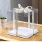 Double Layer White Square Clear Cake Box 