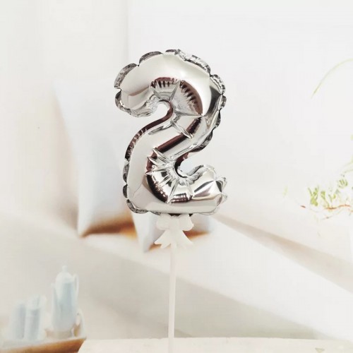 Balloon Number 2 cake toppers 