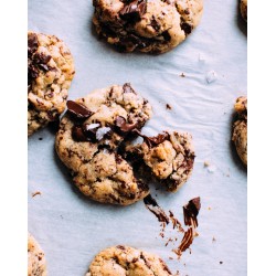 Salted Chocolate Chip Caramel Cookies